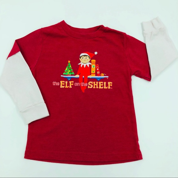 THE ELF ON THE SHELF GLITTER LONG SLEEVE SHIRT SIZE 3T NEW